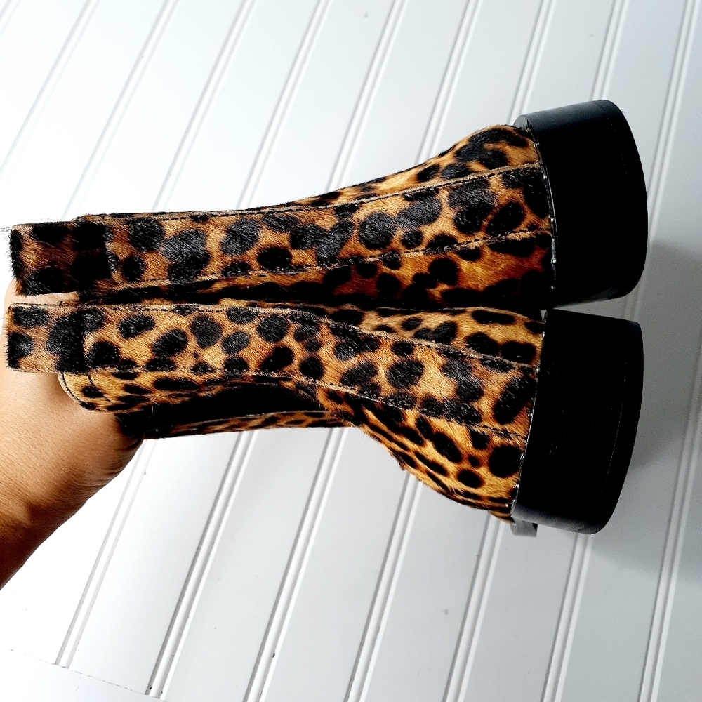 NEW Rebecca Minkoff Sabeen Too Leopard Bootie C447 - Picture 6 of 12